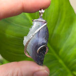 Purple Red Agate Crystal Pendant – Sterling Silver One-of-a-Kind