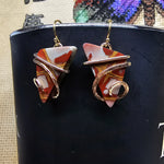 Geometric Noreena Jasper Earrings in 14kt Yellow Gold Fill