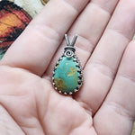 Aqua Blue Nevada Turquoise Pendant in Sterling Silver