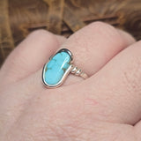Natural Turquoise Ring Size 10.5 – Arizona Stone in Sterling Silver