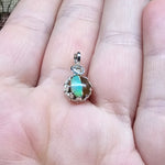 Halfsies Boulder Opal Pendant in Sterling Silver