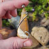 Oregon Polka Dot Agate Pendant in Sterling Silver