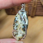 River Jasper Pendant – Forest Current in Sterling Silver