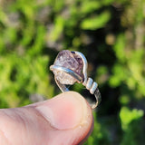 Melody Stone Crystal Super Seven Ring in Sterling Silver Sz 5