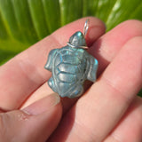 Driftglow – Labradorite Sea Turtle Pendant in Sterling Silver
