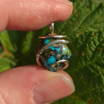 Turquoise Pendant 7.5ct Earthy Matrix - Sterling Silver