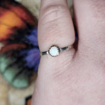 Australian Precious Opal Ring in Sterling Silver Size 7.75