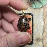 Cheetah Agate Pendant – Spotted Brazilian Stone from Apatite Mine
