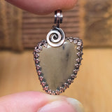 Serpentine Copper Pendant - Blue Green Natural Embrace