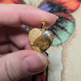 Picture Jasper Heart Pendant – Rare Fault Line Stone Necklace