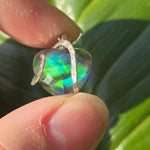 Aurora Opal Dark Heart Pendant – Sterling Silver Pendant