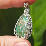 Kingman Turquoise Probably Pendant – Sterling Silver, Wild and Weird - Rock Your World 