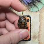 Cheetah Agate Pendant – Spotted Brazilian Stone from Apatite Mine