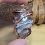 Picture Jasper Pendant – Dusty Pink Mauve + Lavender Scene in Copper