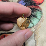 Picture Jasper Heart Pendant – Rare Fault Line Stone Necklace