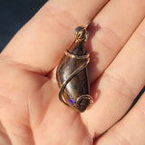 Australian Boulder Opal Pendant in 14kt Yellow Gold Fill