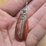 Carnelian Agate Pendant in Sterling Silver