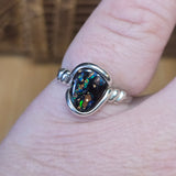 Koroit Boulder Opal Ring sz 8 – Sterling Silver