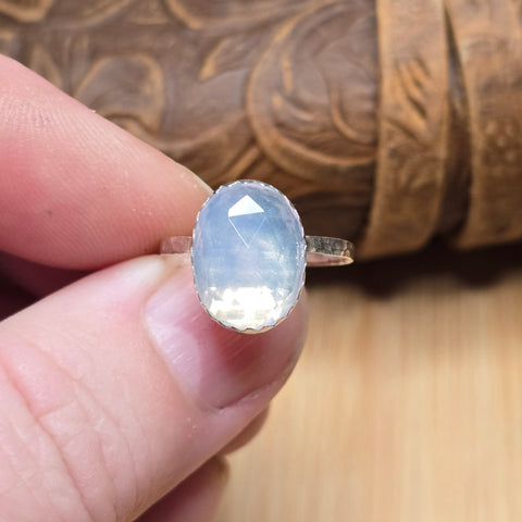 4ct Rose Cut Lavender Moon Quartz Ring sz 6.75 – Sterling Silver