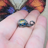 Petite Elven Aurora Opal Pendant In Sterling Silver
