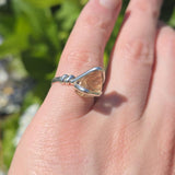 Raw Oregon Sunstone Ring with Schiller sz 6 - Sterling Silver