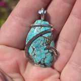 Turquoise Pendant – Sterling Silver with Ancient Calm - Rock Your World 