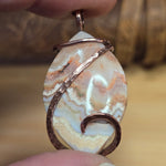 Crazy Lace Agate Pendant Copper Wrapped – Warm Earth Tones