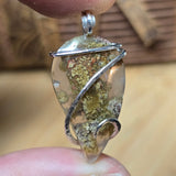 Water Clear Moss Agate Pendant – Forest Beneath Glass in Sterling Silver