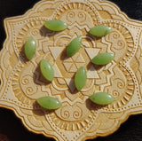 Light Apple Green Nephrite Jade Marquis Cabochon 15x7mm AA Grade