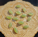 Light Apple Green Nephrite Jade Marquis Cabochon 12x6mm AAA Grade