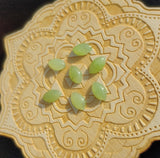 Light Apple Green Nephrite Jade Marquis Cabochon 10x6mm AA Grade