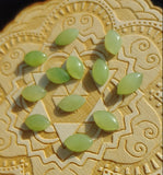 Light Apple Green Nephrite Jade Marquis Cabochon 10x6mm AAA Grade