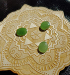 Light Apple Green Nephrite Jade Flat Oval Cabochon 12x9mm AAA Grade