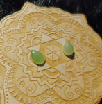 Light Apple Green Nephrite Jade Pear Cabochon 12x8mm AAA Grade