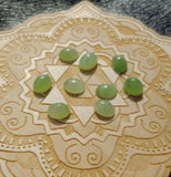 Light Apple Green Nephrite Jade Oval Cabochon 8x6mm AAA Grade