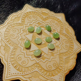 Light Apple Green Nephrite Jade Oval Cabochon 8x6mm AAA Grade