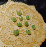 Light Apple Green Nephrite Jade Oval Cabochon 8x6mm A Grade