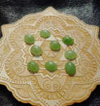 Light Apple Green Nephrite Jade Oval Cabochon 10x8mm AAA Grade