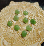 Light Apple Green Nephrite Jade Oval Cabochon 10x8mm AAA Grade
