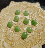 Light Apple Green Nephrite Jade Oval Cabochon 10x8mm AAA Grade - Rock Your World 
