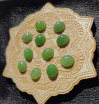 Light Apple Green Nephrite Jade Oval Cabochon 10x12mm AAA Grade