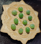 Light Apple Green Nephrite Jade Oval Cabochon 10x12mm AAA Grade