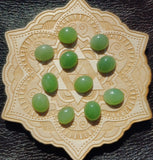 Light Apple Green Nephrite Jade Oval Cabochon 10x12mm AAA Grade