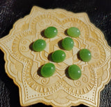 Light Apple Green Nephrite Jade Oval Cabochon 10x12mm AA Grade