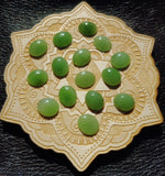 Light Apple Green Nephrite Jade Oval Cabochon 10x12mm AAA Grade