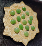 Light Apple Green Nephrite Jade Oval Cabochon 10x12mm AAA Grade