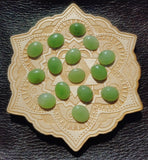 Light Apple Green Nephrite Jade Oval Cabochon 10x12mm AAA Grade