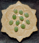 Light Apple Green Nephrite Jade Oval Cabochon 10x12mm AA Grade