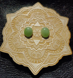 Light Apple Green Nephrite Jade Oval Cabochon 12x14mm AAA Grade