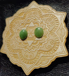 Light Apple Green Nephrite Jade Oval Cabochon 12x14mm AA Grade